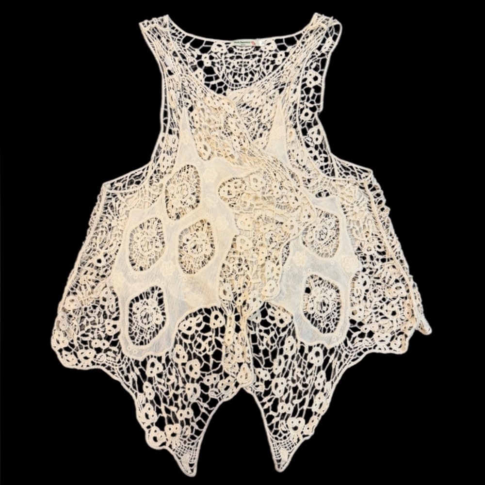 Vivid Importers of NY 100% Cotton Crochet Lace Top – Size M